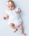 Little Golfer Ruffle Diaper Cover Set - Pink