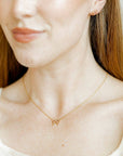 Necklace - Sadie Bow Light Pink