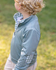 Baxter Quarter Zip - Oval Room Blue/Thacker Plaid Brown