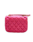 Colorful Gems Velvet Quilted Purse - Fuchsia or Green