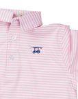 Albatross Youth Polo - Blush / White Stripe