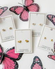 Screwback Stud Earrings - Lark Butterfly