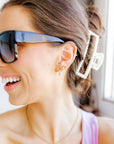 Screwback Stud Earrings - Juliet Clear 5mm