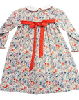 Fall Flowers girl Long Sleeve Float Dress Pima