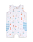 Sailboat Baby Shortie Romper (Organic Jersey)