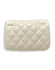 Pearl Closure Quilted Purse Black