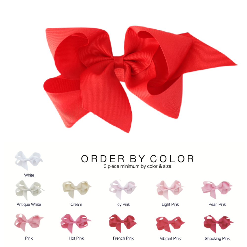 Giant (7 in.) Classic Grosgrain Bow by Color