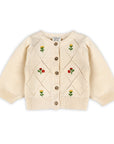 Lisa Floral Embroidered Baby Cardigan (Organic Cotton)