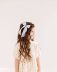 Scallop Gingham Long Tail Bow