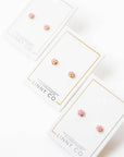 Screwback Stud Earrings - Alli Pink