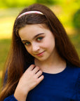Thin Floral Headband - Non Slip Hair Accessories for Kids