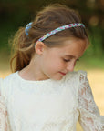 Thin Floral Headband - Non Slip Hair Accessories for Kids