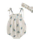 Anais Floral Baby Romper + Headband (Linen Blend)