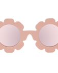 Peach Keen Polarized Flower Sunglasses with Mirrored Lens