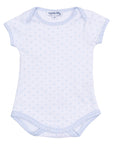 Gingham Dots Bodysuit in Light Blue