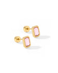 Screwback Stud Earrings - Madison Pink
