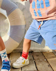 Recycled Faded Denim Kid Shorts