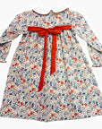 Fall Flowers girl Long Sleeve Float Dress Pima