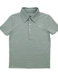 Banks Performance Polo - Aqua/White Stripe