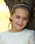 Thin Floral Headband - Non Slip Hair Accessories for Kids