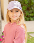Rainbow Unicorn Bow Baseball Hat (Baby/Toddler, Youth)
