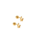 Screwback Stud Earrings - Lark Butterfly