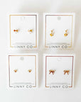 Screwback Stud Earrings - Heidi Pearl Bow
