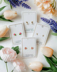 Screwback Stud Earrings - Baseball Gold