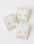 Screwback Stud Earrings - Ghost