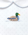 Mallard Boy Duck Pima Bloomer Set | Lt Blue Bitty Dot