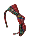Plaid Bow Headband in Scottie Stewart Plaid
