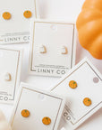 Screwback Stud Earrings - Ghost