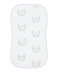 Blue Lamb Print Burp Cloth