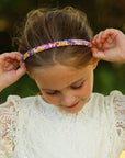 Thin Floral Headband - Non Slip Hair Accessories for Kids