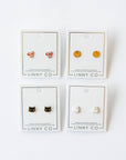 Screwback Stud Earrings - Ghost