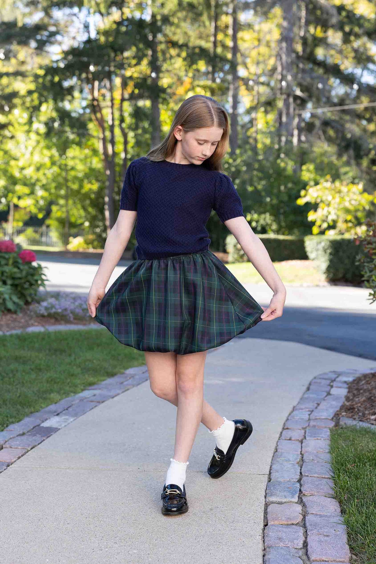 Plaid Bubble Skirt