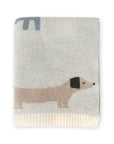 Buddy Dog - Organic Jacquard Sweater Knit Baby Blanket
