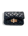 Pearl Closure Quilted Purse Black or Red