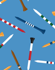 Youth Albatross Polo - Golf Tees All-Over Print on Azure