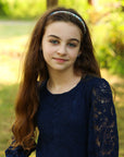 Thin Floral Headband - Non Slip Hair Accessories for Kids