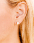 Screwback Stud Earrings - Ghost