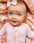 Bamboo Convertible Romper in Pink Sand