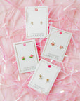 Screwback Stud Earrings - Baseball Gold