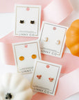 Screwback Stud Earrings - Ghost