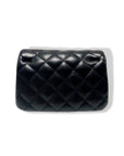 Pearl Closure Quilted Purse Black