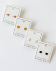 Screwback Stud Earrings - Ghost