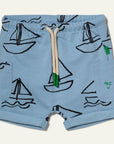 Recycled Cotton Sailboat Print Baby Short