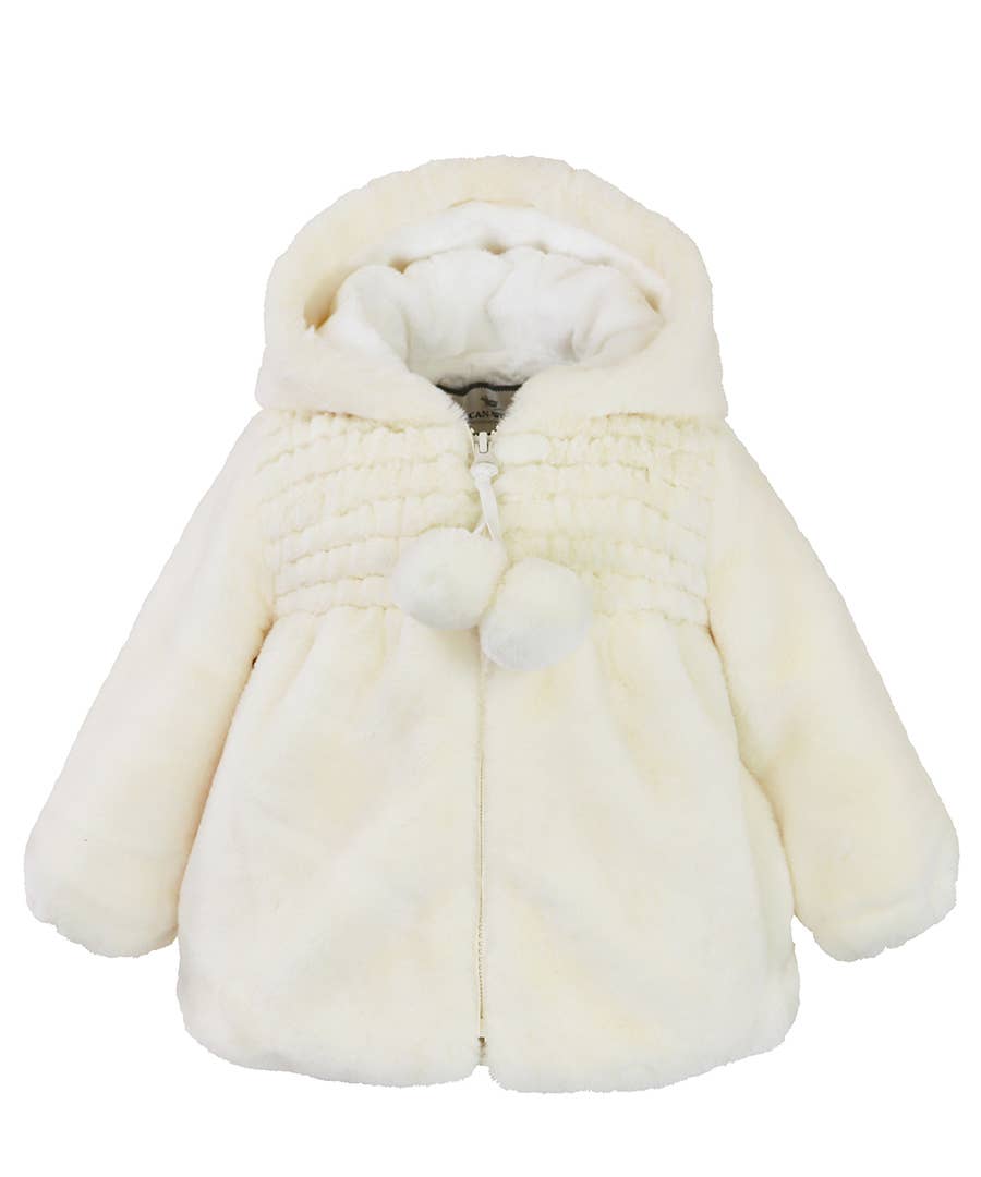 Widgeon Smocked Jacket Vanilla Puff Faux Fur