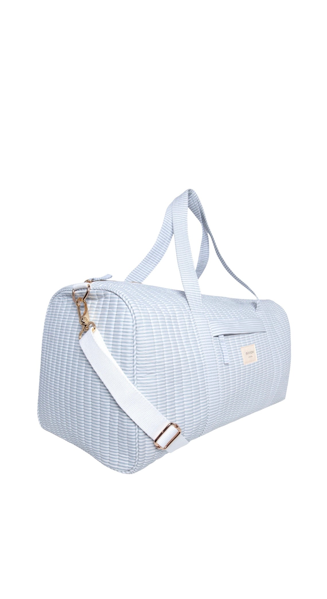 Powder Blue Stripe Weekender Bag