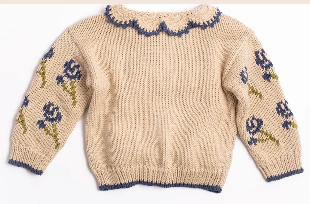 Ines Cardigan in Midnight Bloom